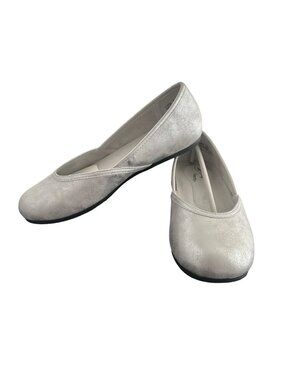 Easy Street Tamar Sz 8.5 Narrow (N, AA) Ballet Flats Shoes Metallic Silver